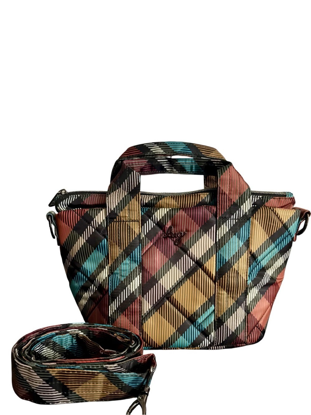 Lug Dori Mini Quilted Plaid Bag with Strap